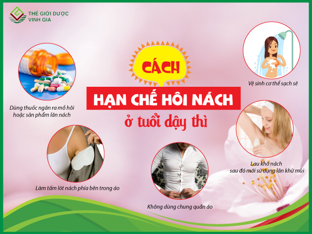 Tuổi dậy thì nên hạn chế chứng hôi nách như thế nào?